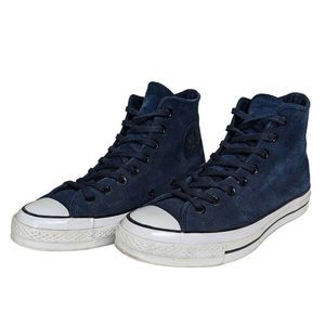 Converse Chuck Taylor Blue Suede High Tops with Blue Star | 9